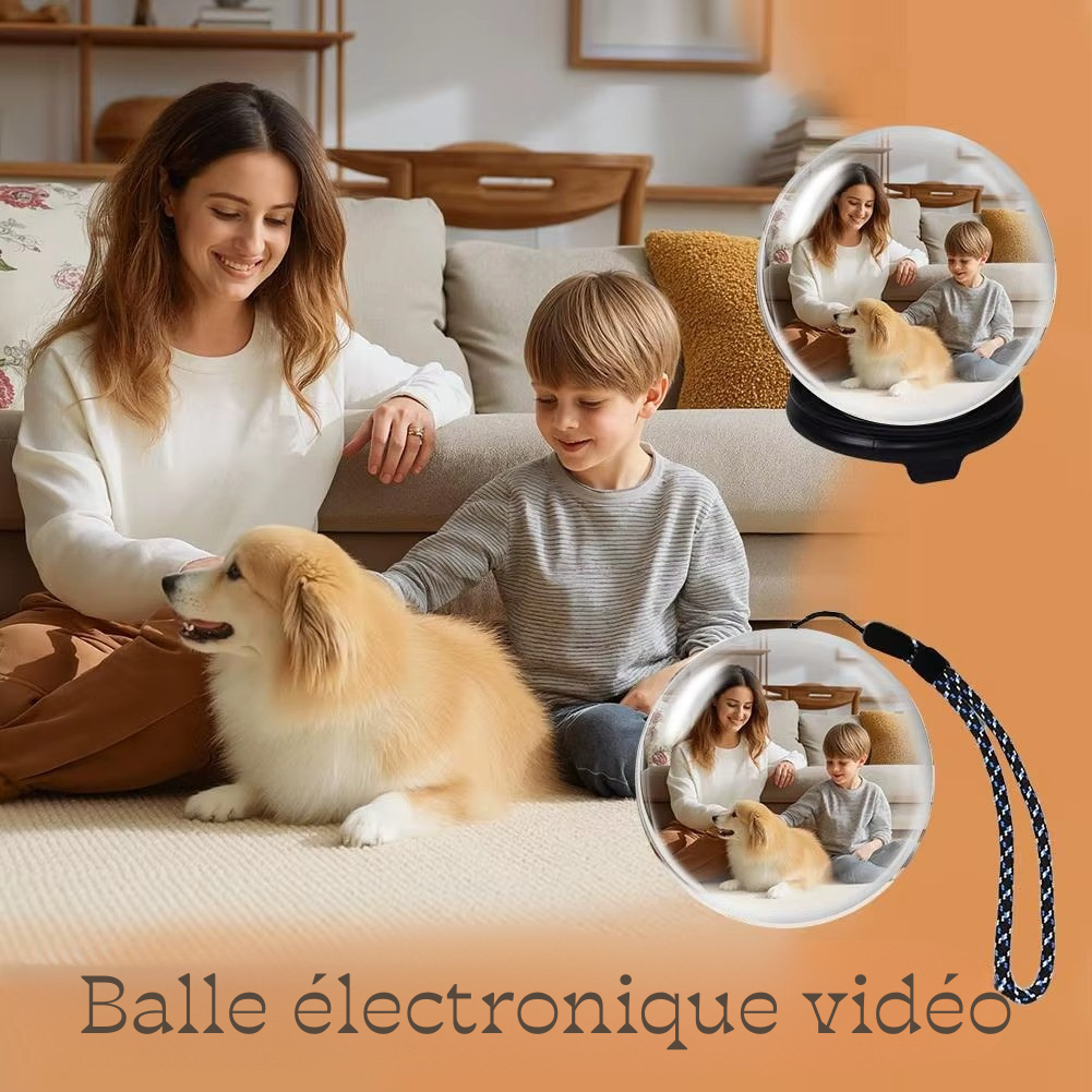 Lecteur numérique de sphère vidéo WiFi, 2.7 pouces, boule électronique, cadeau pour noël, anniversaire